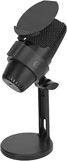 YUEHISY USB Microphone, Countertop Condenser Microphone with RGB Light for Computer Mac Smartphone, High Sensitivity PC Mic, for Gaming Studio Recording Live Streaming (Black)