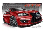 HSV Gts E3 E3 GTS SV SIZZLE A2 FRAMED PRINT (V259G)