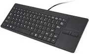 Wireless Touch Keyboard,Wired USB Built in Touchpad HUB Port Keyboard 86 Key Mute Ultra Thin Keyboard for Android TV Box,Smart TV,Xbox,PC,Tablet,Android,Windows,MacOS