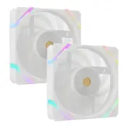 Valkyrie X12F ARGB 120mm PC Case Fan, White, 2-pack