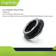 Lens Adapter Ring for Olympus OM Mount Lens to for Fuji GFX Medium Format Camera