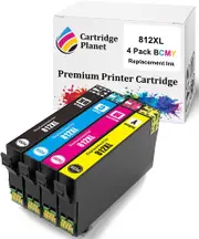 4 Pack (1BK,1C,1M,1Y) Compatible Ink for Epson 812XL for Epson Workforce Pro WF-3820 Pro WF-3825 Pro WF-4830 Pro WF-4835 WF-7830 WF-7840 WF-7845