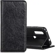 LYX Magnetic Crazy Horse Texture Horizontal Flip Leather Case for Motorola Moto P40 Power, with Holder & Card Slots & Wallet (Black) Classic (Color : Black)