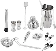 22-Piece Cocktail Shaker Set, 750ml Stainless Steel Bar Mixer Cup Barware Bartender Kit, Professional Bartender Tools, Cocktail Mixer