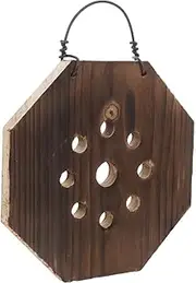 Yardwe Fern Wall Planter Carbonized Solid Hanging Planter for Indoor Vertical Garden for Orchids Succulents Easy to Install Vertical Plant Mounting Board