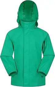 [Mountain Warehouse] Pakka Kids Waterproof Jacket - Wind Resistant, Lightweight,Breathable Rain Coat for Girls & Boys, Packaway Bag - For Rain, Autumn, Winter