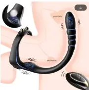 cock ring anus penis 10 mode Vibrating lubricant Anal Butt Plug vibrator 18