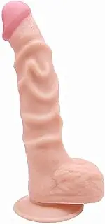 Realistic Silicone Toys Smooth Ultra-Soft Stick Dildo with Strong Suction Cup Flexible Sturdy Bendable Sex Toy for Hands-Free Play Toys for Women Fake Penis 26 cm/10.23 inch
