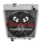 RC 2 Row 1" Tubes Radiator, 16" Fan for 1960 - 1965 Ford Ranchero V8 Conversion (for: Ford)