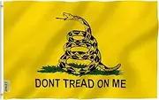 ANLEY Fly Breeze 3x5 Foot Don't Tread On Me Gadsden Flag - Vivid Color and UV Fade Resistant - Canvas Header and Double Stitched - Tea Party Flags Polyester with Brass Grommets 3 X 5 Ft