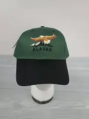Alaska Adjustable Hat Baseball Cap Ace Headwear Eagle Flying Over Mountain New