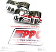 MIRROR FINISH CHROME PLATED BILLET ALUM DUAL HOSE SEPARATOR 1 inch i.d. 2 PER PK
