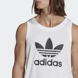 【adidas 愛迪達】背心 男款 運動背心 慢跑 三葉草 亞規 TREFOIL TANK 白 IA4808