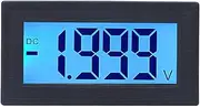 YB5135DB DC Digital Voltmeter with LCD Display, Blue Backlight, AC100 to 240V Power Supply, High Precision Voltage Meter for Multiple Ranges (0 to) (DC0-2V)