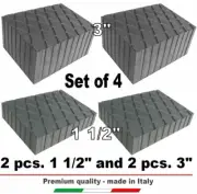 Set 4 PCS. (2- 1 1/2" and 2- 3") Auto Lift Rolling Jack Rubber Block Pad Adapter