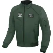 Boston Dark Green Textile Motorcycle Jacket