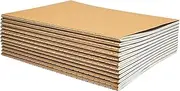 Better Office Products Kraft Notebooks Lined Paper, Bulk Pack 8.3 in x 5.5 in, A5 Size, 60 Lined Ivory Pages, 80 gsm, Soft Cover Composition Notebooks, Stitched Spines, Kraft Travel Journals