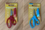 Fiskars Blunt-tip Kids Scissors 5 in w/Sheath Eraser Safety Blades 4 Pack/Pairs
