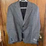Stacy Adam’s Exclusive Hybrid NWT Men’s 46R Grey Blazer Suit Coat Jacket