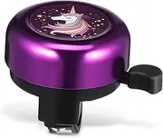 MUELODSIC Bicycle Handlebar Bell Cartoon Unicorn Design Loud and Clear Sound Durable Bike Ring Bell for Bicycles and Scooters for Boys