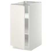 METOD base cabinet with shelves, white/Veddinge white, 40x60x80 cm