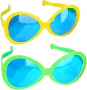 [Holibanna] 2pcs Pink and Black Funny Sunglasses Oversized Mens Party Sunglasses Photo Booth Props for Adult Celebrations Random