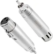 Togconn RCA to XLR Adapter 2 Pack, RCA Male to XLR Female Connector