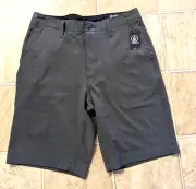 New Volcom sz 30 Kerosene Hybrid Shorts 4 way stretch charcoal gray 2711