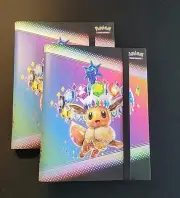 Qty 2 Pokémon Prismatic Evolutions Eevee Card Binder ***BINDER ONLY*** NEW!