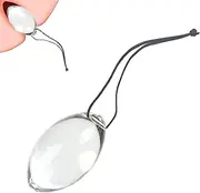 6 Sizes Duck Egg Shaped Glass Anal Butt Plug With Hole Crystal Glass Anal Ball Wearable Rope Glass Dildo Sex Toys Women Men and Couple(6.5cm)