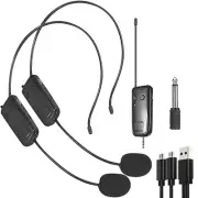 2.4G Wireless Microphone Headset Mic System USB Charging for Teaching Speaker