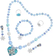 [NIYANGLE] 1set Snowflake Jewelry Girls Necklace Bracelet and Earrings for Birthday Parties and Festive Celebrations