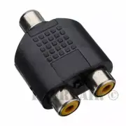 RCA Female to Dual RCA Female Jacks Y Splitter Audio Cable Converter Adapter