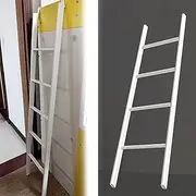 Metal Bunk Ladder Replacement, White Adjustable Loft Beds Ladder for Camper/Travel Trailer, Heavy Duty Twin Climb Steps Ladders - 55" 59" (Size : 140cm) (140cm)