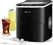 Advwin 2.2L Ice Maker Machine Portable Countertop Fast Commercial Ice Cube Machine Home Bar Black