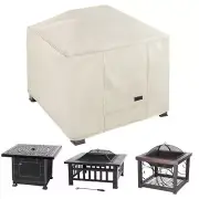 Fire Pit Cover Square 36 inch Waterproof Patio Cover for Gas Propane Firepit ...