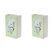 2x Urban Bees Botanicals Story Book Flower Vase Green Decorative Home Decor