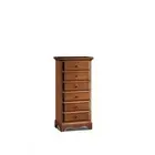 Chest of Drawers Wood 6 Drawers Art Povera Walnut Dark Classic