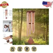 44 Inch Sympathy Wind Chime - Hand-Tuned Outdoor Décor in Elegant Rose Gold