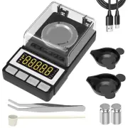 Milligram Scale 50g / 0.001g, Reloading Scale with 2X 20g Calibration Weight,...