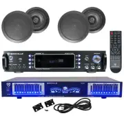RPA60BT Home Theater Bluetooth Receiver+10 Band Eq+4) Black Ceiling Speakers