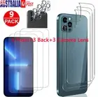 9X For iPhone 16e 15 14 13 12 Pro Max Front+Back+Camera Tempered Glass Protector