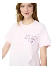 [LMND] Good Times Club T-shirt in Barely Pink/Fig