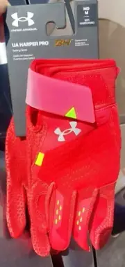 MEDIUM Under Armour Harper PRO Batting Gloves Bryce BH NWT