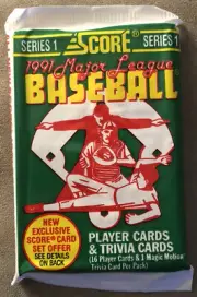 1991 Score Baseball Pack Darryl Hamilton Brewers Top Mike Greenwell Red Sox Back