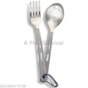 Optimus Titanium Lightweight 2 Piece Cutlery Set Hiking Backpacking Survival