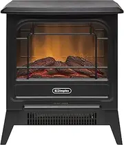 Dimplex MicroStove Optiflame Electric Stove, Compact, Portable Freestanding Cast Iron Effect Stove with Artificial Log Fuel Bed, LED Flame Effect and 1.2kW Adjustable Heater