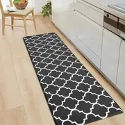 Multiple Sizes Anti-Fatigue Comfort Memory Foam Kitchen Mat Waterproof Non-Slip Kitchen Floor Mat - Black