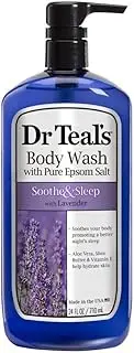 Dr Teal's Pure Epsom Salt Body Wash Soother & Moisturize With Lavender 24 oz (Pack of 6)