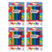 4x 12pc Texta The Original Nylorite Coloured Drawing Kids Markers Art Water Base